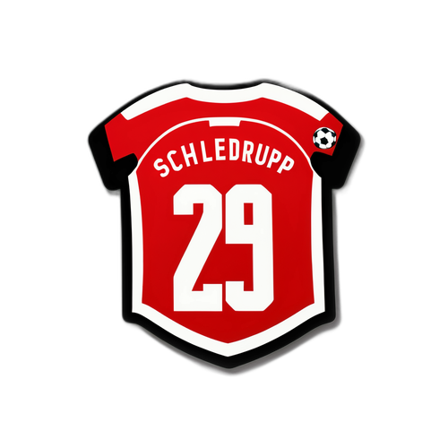 Stylish Sticker med Andreas Schjelderups Jerseysnummer