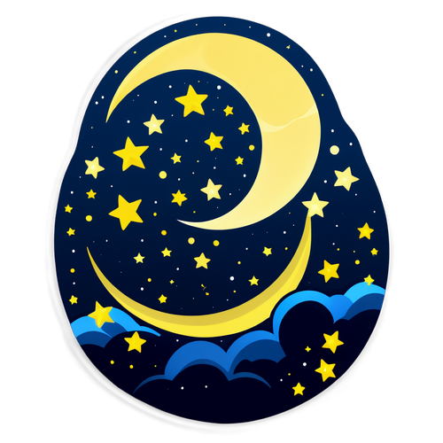 Starry Night Sky Sticker