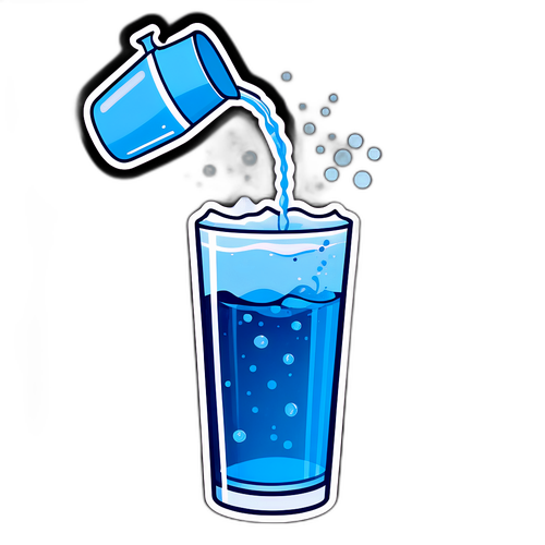 Erfrischendes Wassertrinkmotiv