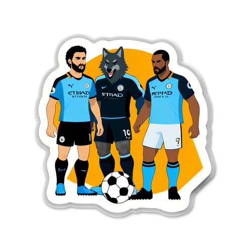 Nálepka reflektující rivalitu mezi Man City a Wolves
