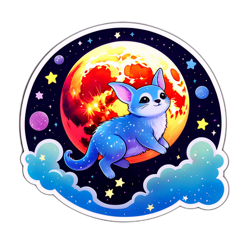 Creatură prietenoasă în lumina superlunii