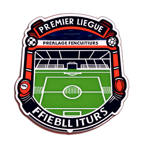 Nhãn dán phong cách retro về bóng đá