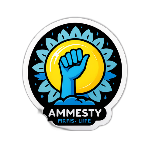 Драматичний наліпка теми амністії та надії