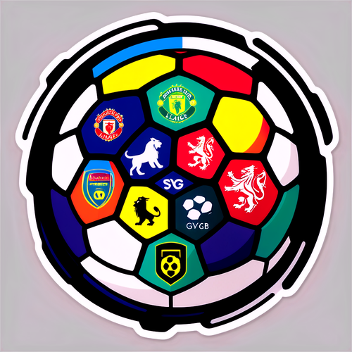 Energetic Premier League Soccer Ball Sticker