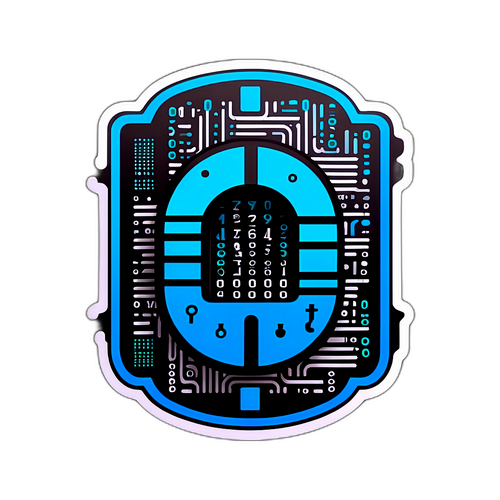 Modern Tech-Inspired Sticker para sa Massive Password Leak