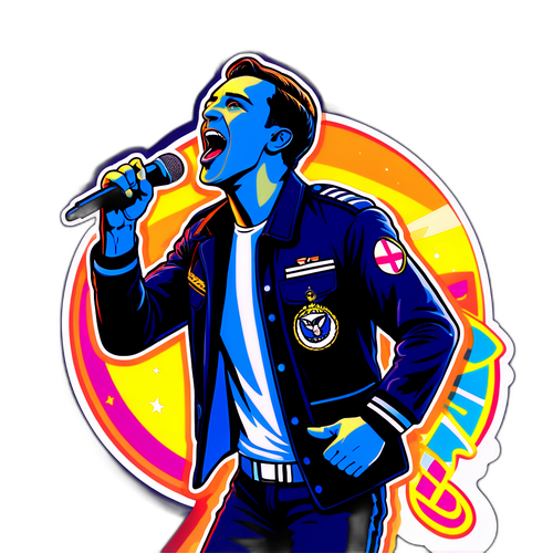 Raf Cantante che canta animatamente sul palco