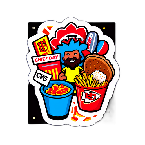 Cheering for the Chiefs Sticker