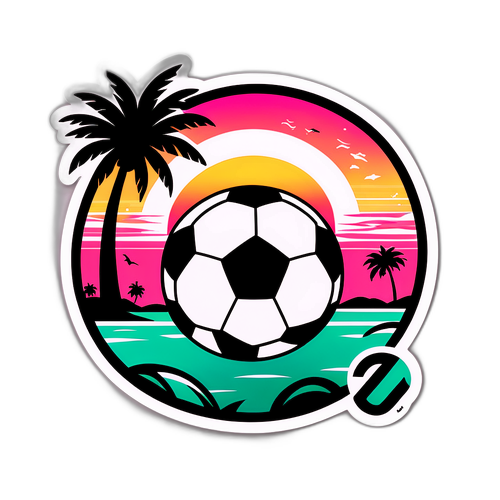 ס sticker עיצוב כדורגל עם לוגו אינטר מיאמי