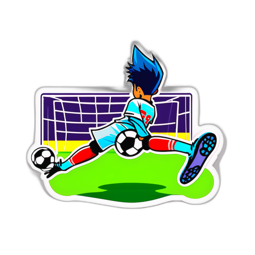 ตัวยาวเตะบอลเข้าประตู