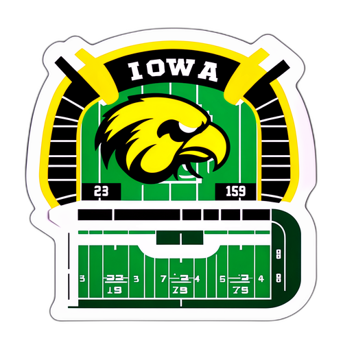 Iowa Coach's Legacy Football Field Sticker