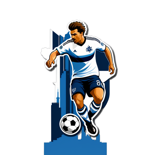 Stiker Vancouver Whitecaps dengan Skyline Ikonik