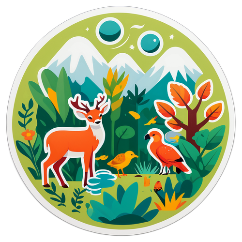 Adesivo Tematico sulla Conservazione della Natura
