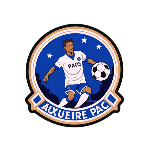 Sticker vintage inspirat de echipele Auxerre și PSG