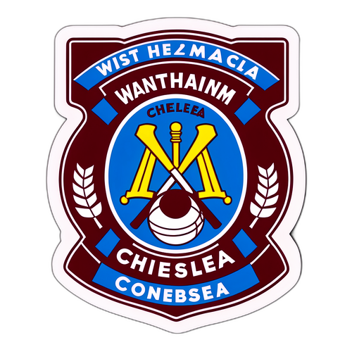 Klasyczny naklejka piłkarska West Ham vs Chelsea