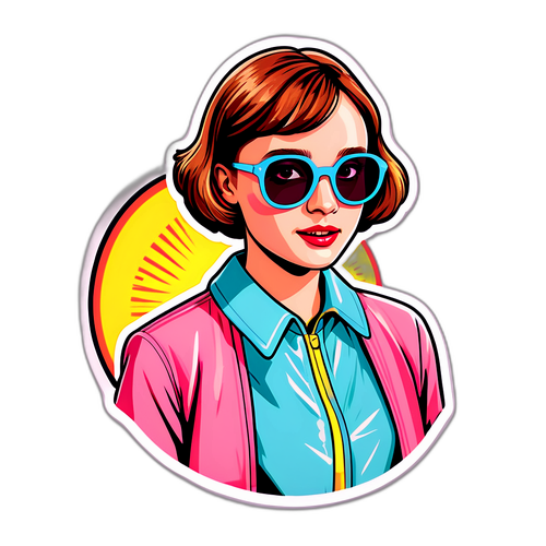 Vrolijke Retro Sticker van Maya Hawke