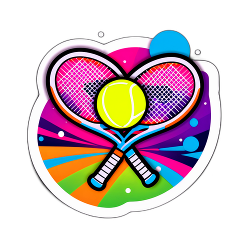 Autocollant inspiré du tennis