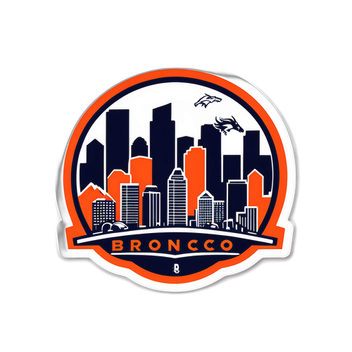 Denver Broncos Skyline Sticker