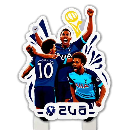 Tottenham Hotspur Fans Jubeln über den Entscheidenden Tor