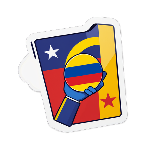 Sticker que representa el ambiente político de las elecciones en Venezuela