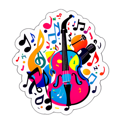Masiglang Sticker ng Musika