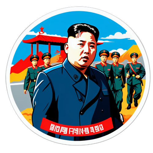 军事训练中的金正恩