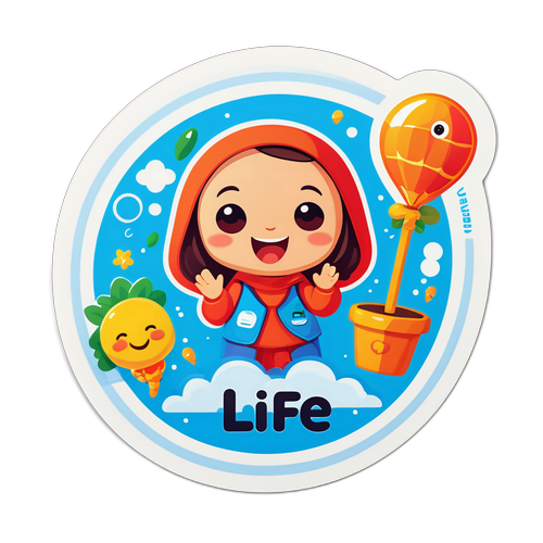 かわいいライフネットのロゴとキャラクターのデザイン