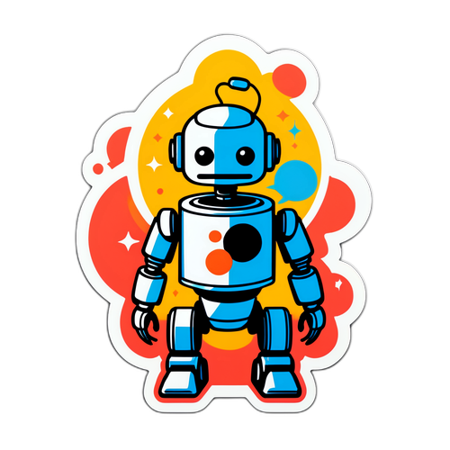 Sticker cu logo-ul Reddit, stil retro