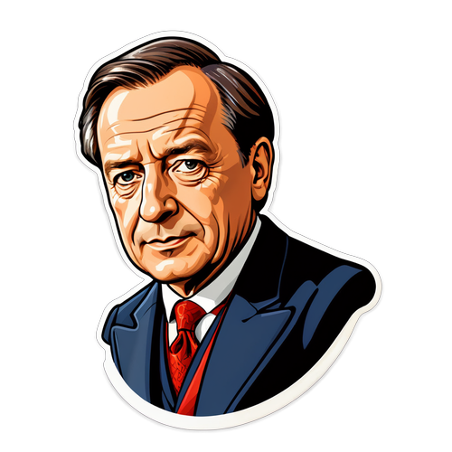 Sticker van Hans Wiegel met politieke boodschap