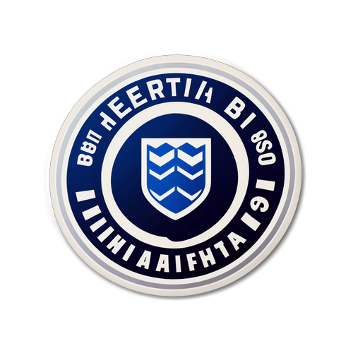 Design eines Hertha BSC Logos umgeben von Stadionatmosphäre