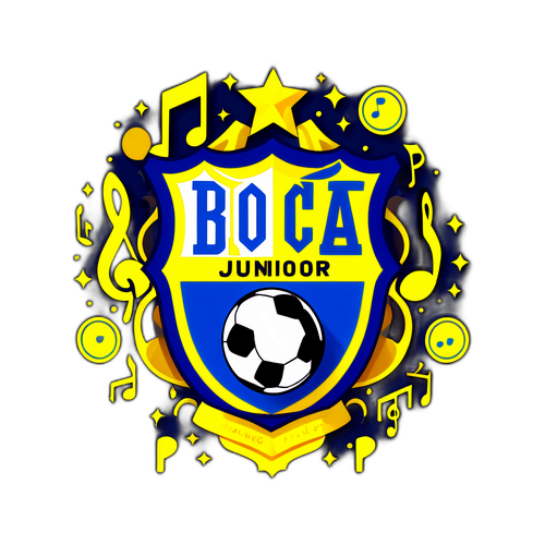 Boca Juniors Armalı Futbol ve Müzik Notaları Sticker