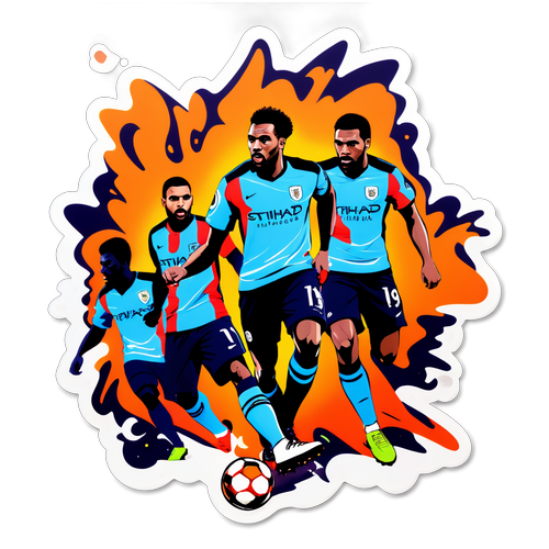 Απεικόνιση της Premier League με ποδοσφαιριστές σε στιλ γκράφιτι