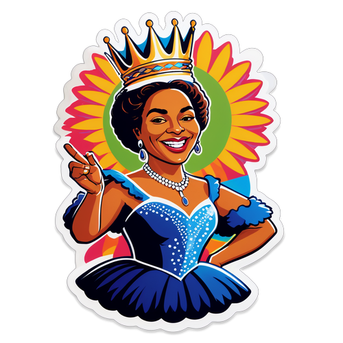 Alcione: A Rainha do Samba – Comemore com Este Adesivo Vibrante que Transforma Emoções em Arte!