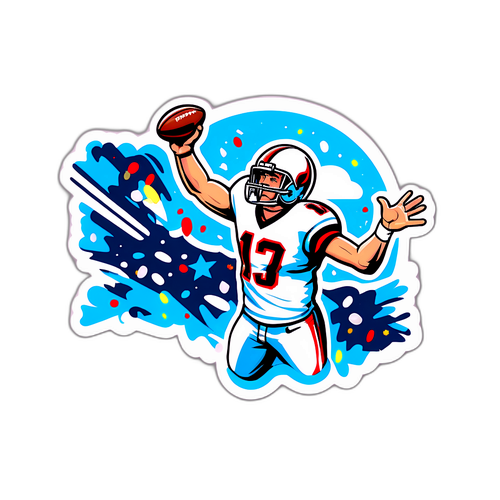 Scène d'épopée victorieuse au football américain