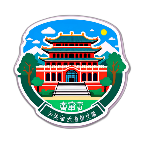 浙江大学校园风景贴纸