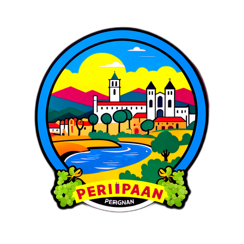 Sticker de promotion de la culture de Perpignan