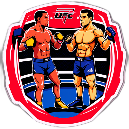 สติกเกอร์นักกีฬาศิลปะการต่อสู้ผสมในกรง UFC