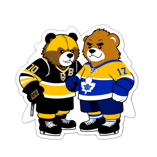 Bruins vs. Maple Leafs Mascots Sticker