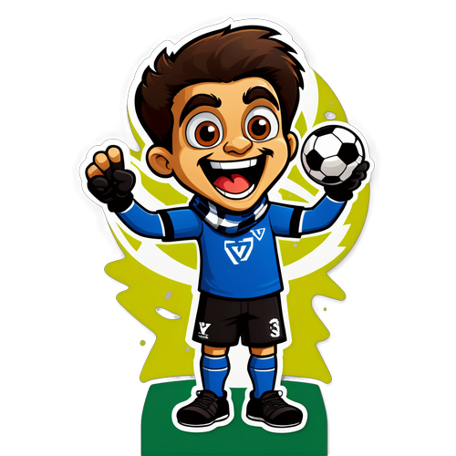 Humoristisk klistermärke av HSV-maskot