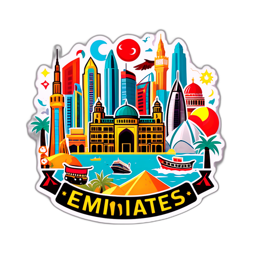 Stiker Ceria Kunjungan ke Emirates