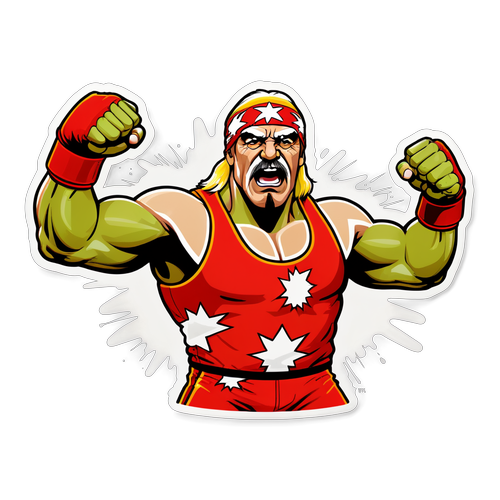 Fang Energien! Hulk Hogan Sticker - Den Perfekte Gave til Wrestling-Fans!