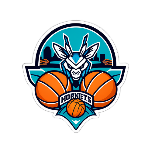 Adesivo Estilizado do Jogo entre Hornets e Knicks