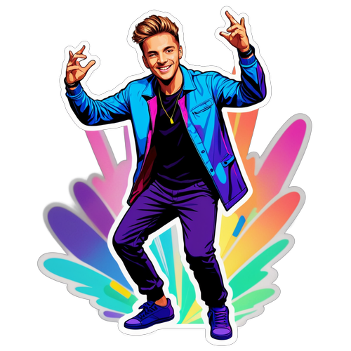 Dansende Luca Hänni i Trendy Tøj
