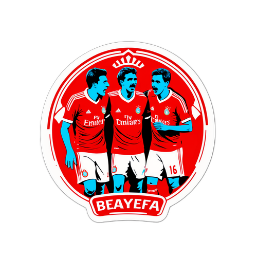 Наклейки з найвражаючими моментами гри між Бенфікою та Байєром