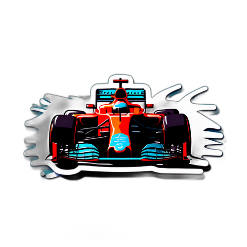 Formel 1 Klistermärke med Racingbil