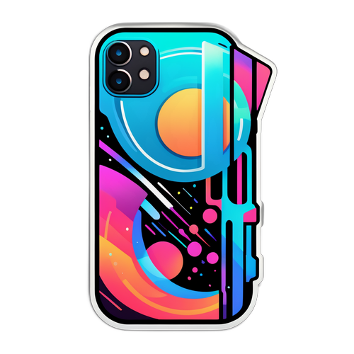 Sticker cu iPhone 13 și grafica modernă
