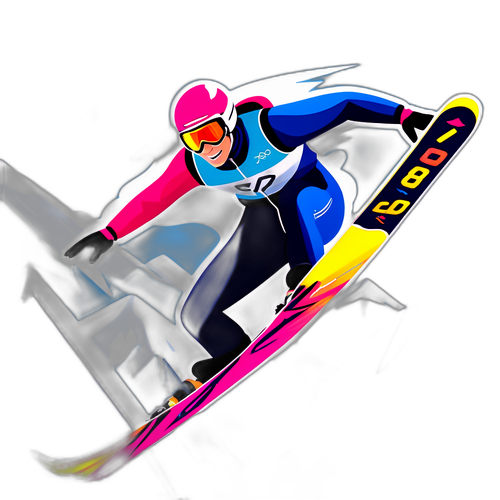 Skihopper i fri fall