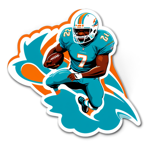 Unleash the Fun! Meet the Cartoon Miami Dolphins Player: 'Fin-tastic!' ⚽🐬