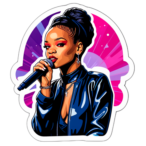 Ilustracja Rihanny na scenie