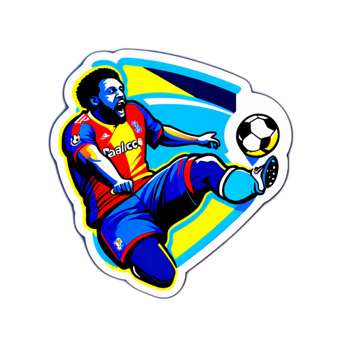 축구 경기의 흥미로운 분위기를 표현하는 크리스탈 팰리스 팬 스티커