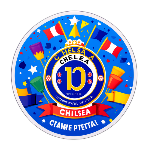 Sticker ya sherehe kwa mechi ya Chelsea